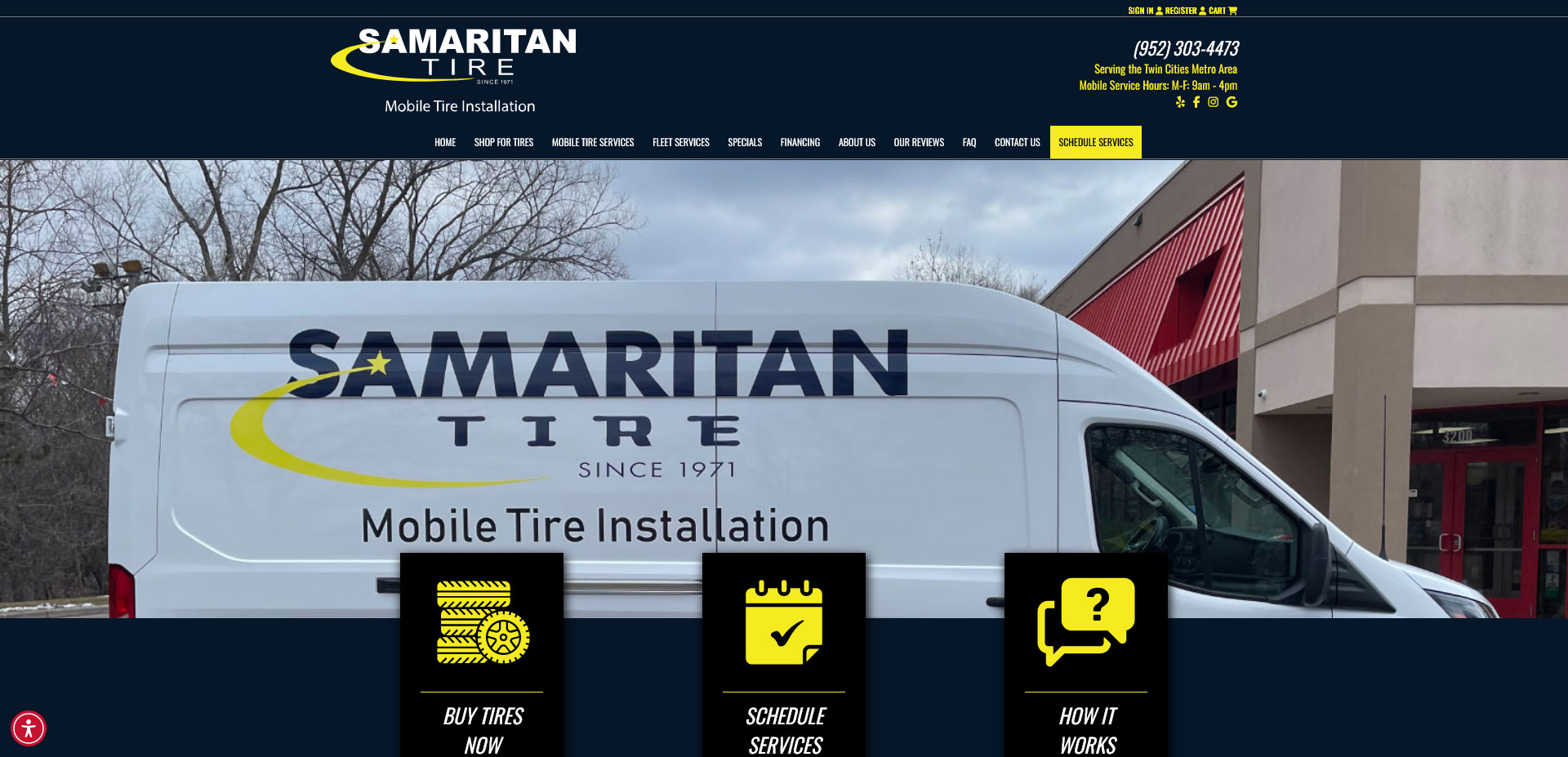 Mobile Tire Service Site